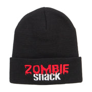 Halloween Zombie Snack Embroidered Long Beanie