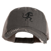 El Chupacabra Embroidered Low Profile Special Cotton Mesh Cap - Black OSFM