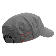 Windsurfing Embroidered Enzyme Frayed Solid Army Caps - Grey OSFM