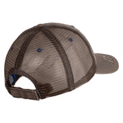 El Chupacabra Embroidered Low Profile Special Cotton Mesh Cap - Brown OSFM