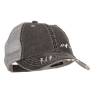 Mountain Embroidered Cotton Mesh Cap