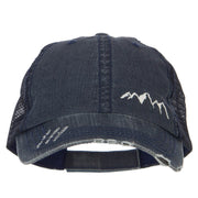 Mountain Embroidered Cotton Mesh Cap