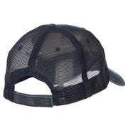 Mountain Embroidered Cotton Mesh Cap