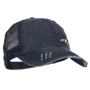 Mountain Embroidered Cotton Mesh Cap