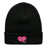 Love Struck Embroidered Long Knitted Beanie