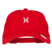 Pisces Zodiac Sign Embroidered Unstructured Cap