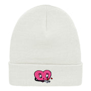 Love Struck Embroidered Long Knitted Beanie