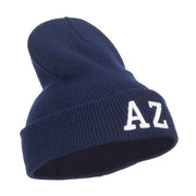 AZ Arizona State Embroidered Long Beanie