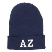 AZ Arizona State Embroidered Long Beanie