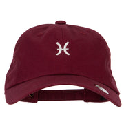 Pisces Zodiac Sign Embroidered Unstructured Cap