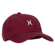 Pisces Zodiac Sign Embroidered Unstructured Cap