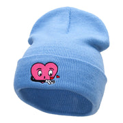 Love Struck Embroidered Long Knitted Beanie