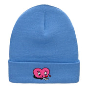 Love Struck Embroidered Long Knitted Beanie