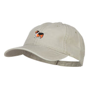 Collie Dog Embroidered Washed Cap