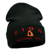 Zion Embroidered Long Knitted Beanie