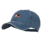 Collie Dog Embroidered Washed Cap