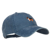 Collie Dog Embroidered Washed Cap