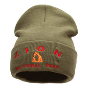 Zion Embroidered Long Knitted Beanie