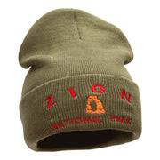 Zion Embroidered Long Knitted Beanie