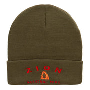 Zion Embroidered Long Knitted Beanie