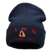 Zion Embroidered Long Knitted Beanie