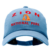 Zion Embroidered Unstructured Pigment Dyed Cotton Cap