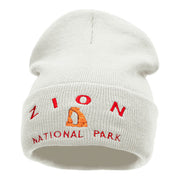 Zion Embroidered Long Knitted Beanie