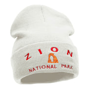 Zion Embroidered Long Knitted Beanie