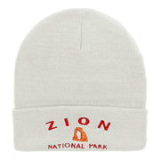 Zion Embroidered Long Knitted Beanie