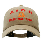 Zion Embroidered Unstructured Pigment Dyed Cotton Cap