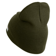 U.S. Army 278th Armored Cavalry Regiment Symbol Embroidered 8 Inch Solid Knit Short Beanie Made in USA - Olive OSFM