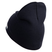 U.S. Army 278th Armored Cavalry Regiment Symbol Embroidered 8 Inch Solid Knit Short Beanie Made in USA - Navy OSFM