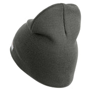 U.S. Army 278th Armored Cavalry Regiment Symbol Embroidered 8 Inch Solid Knit Short Beanie Made in USA - Charcoal OSFM