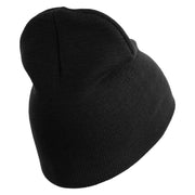 U.S. Army 278th Armored Cavalry Regiment Symbol Embroidered 8 Inch Solid Knit Short Beanie Made in USA - Black OSFM