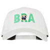 Brazil BRA Flag Embroidered Solid Cotton Pro Style Cap