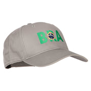 Brazil BRA Flag Embroidered Solid Cotton Pro Style Cap