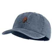 Flatwoods Monster Embroidered Unstructured Pigment Dyed Cotton Cap - Navy OSFM