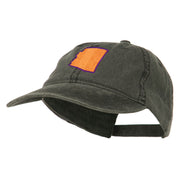 Arizona State Map Embroidered Washed Cotton Cap