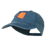 Arizona State Map Embroidered Washed Cotton Cap