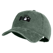 Ghost Cam Embroidered Washed Solid Pigment Dyed Cotton Twill Brass Buckle Cap - Dark Green OSFM