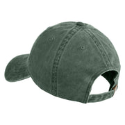 Ghost Cam Embroidered Washed Solid Pigment Dyed Cotton Twill Brass Buckle Cap - Dark Green OSFM