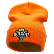 Tailgate Embroidered 12 inch Long Knitted Beanie