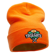 Tailgate Embroidered 12 inch Long Knitted Beanie