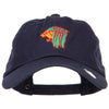 Rasta Lion Head Embroidered Unstructured Cap