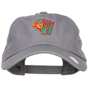 Rasta Lion Head Embroidered Unstructured Cap