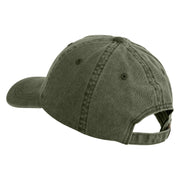 Wendigo Skull Embroidered Pigment Dyed Wash Caps - Olive OSFM