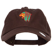 Rasta Lion Head Embroidered Unstructured Cap