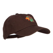 Rasta Lion Head Embroidered Unstructured Cap