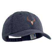 Wendigo Skull Embroidered Pigment Dyed Wash Caps - Navy OSFM