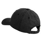 Wendigo Skull Embroidered Pigment Dyed Wash Caps - Black OSFM